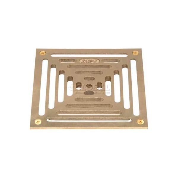 Zurn 8" x 8" Square Floor Drain W/Screws, Brass